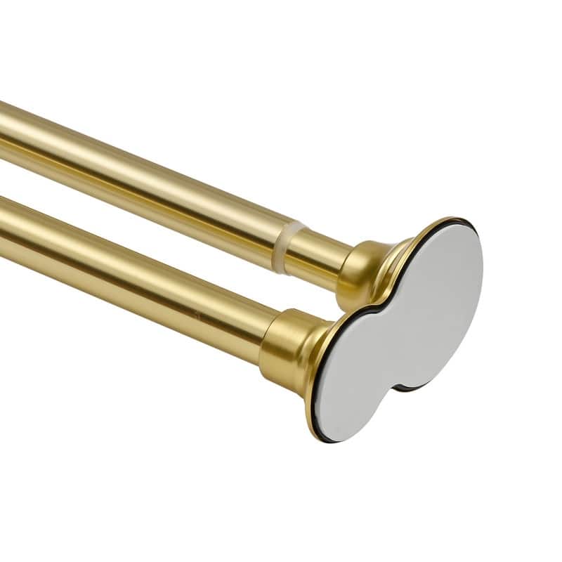 Utopia Alley Adjustable 72-Inch Double Shower Curtain Tension Rods - Rust-Proof Aluminum with Rubber End Cap