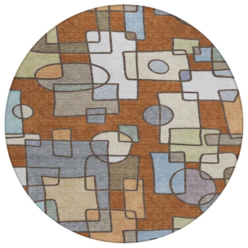 Machine Washable Indoor/ Outdoor Contemporary Prenner Chantille Rug