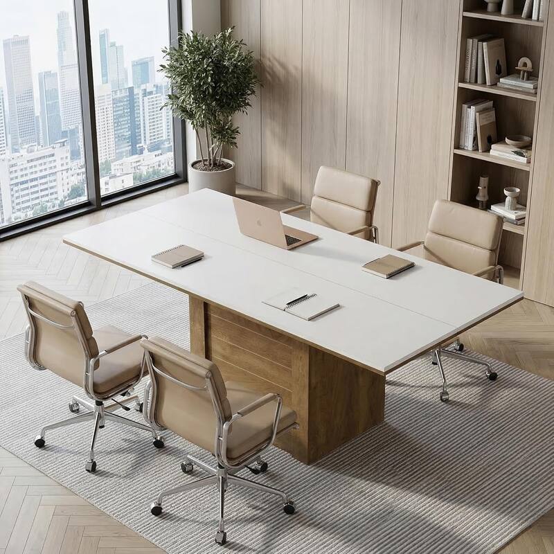 Conference Table for 6-8 People, 4.59 ft Meeting Table, Seminar Table for Office Conference Room, Training, Seminar