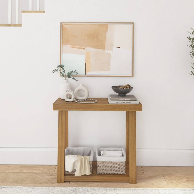 Plank and Beam Classic Console Table with Shelf - 36"
