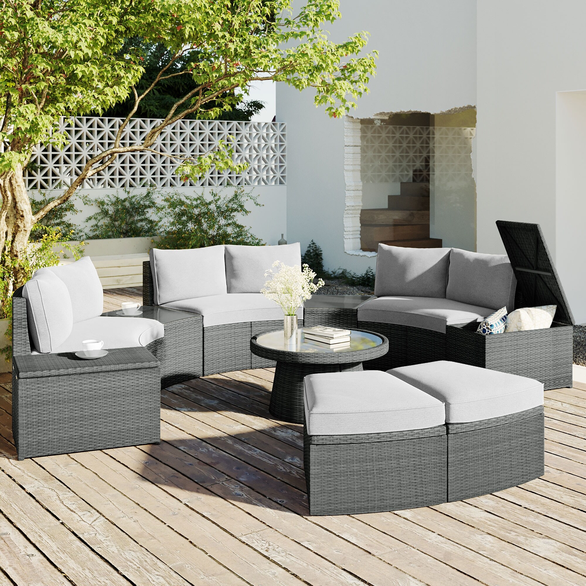Small grey on sale garden sofa