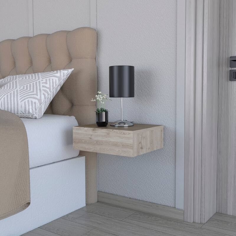 Nightstand Isola,Bedroom,Light Gray，for Living Room,and Dining Room