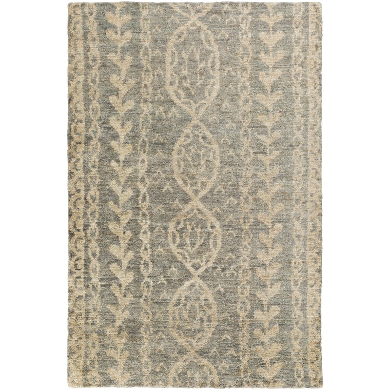 The Curated Nomad Clarendon Hand Knotted Bohemian Jute Area Rug - 3'3" x 5'3" - Grey