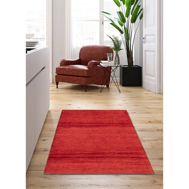 Pak Finest Gabbeh Red Rug 3'10" x 5'7" - 3'10 x 5'7