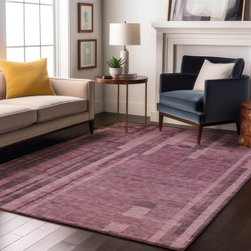 Premium Washable Super Soft Casual Contemporary Mayfield Rug - Blush - 9' x 12'