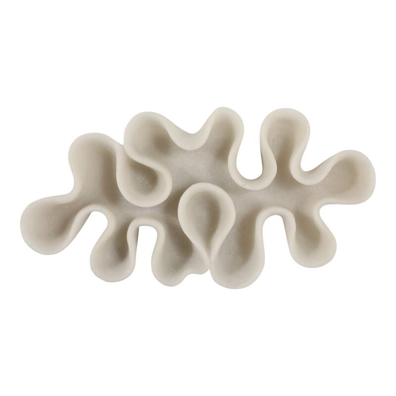 Resin Decorative Bowl Wave-Shaped Modern Sculptural Design - 21" White - 21.25" x 11" x 3.25"