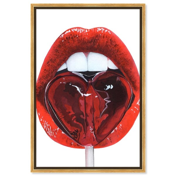 Lollipop Lips Canvas Miami Inspired Art Prints by Art Remedy - Bed