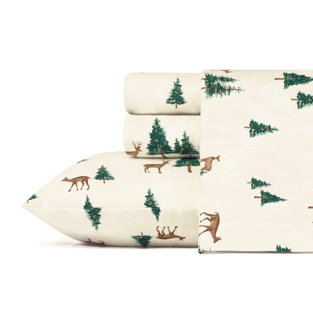 Eddie Bauer Printed Cotton Flannel Sheet Set