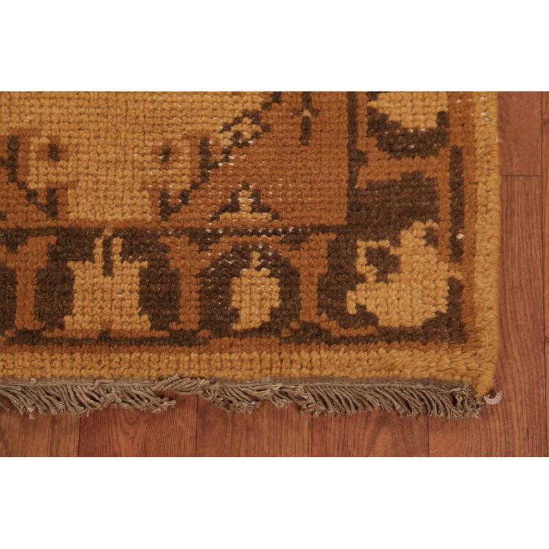 Yellow Moroccan Oriental Foyer Rug Hand-Knotted Wool Carpet - 2'0"x 3'0"