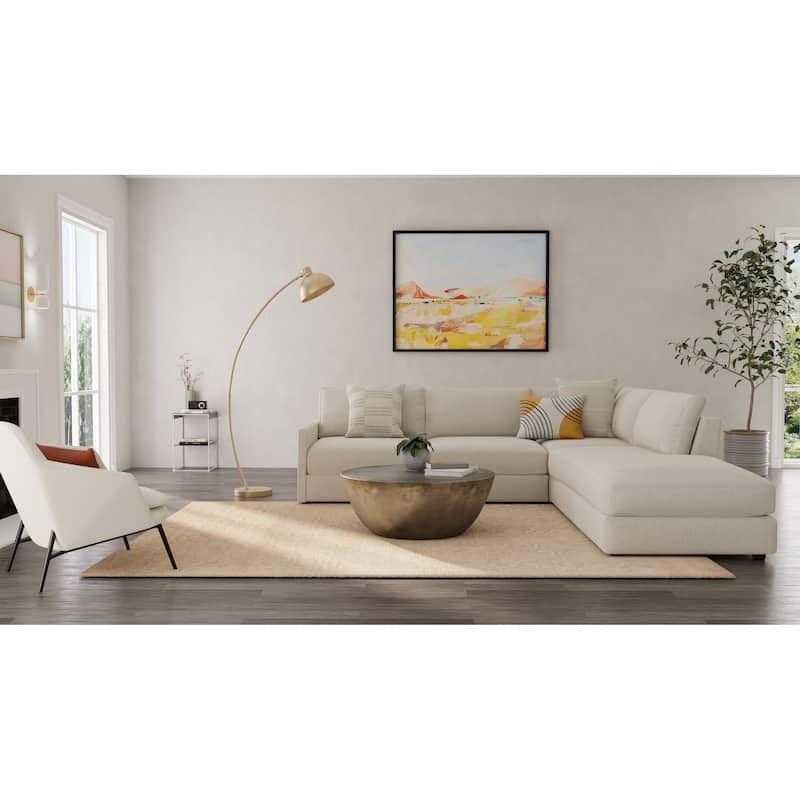 Grand Bazaar Celano Hand Woven Solid Modern Area Rug