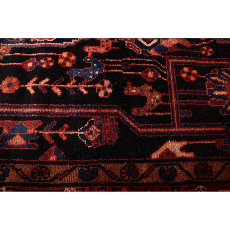 ECARPETGALLERY Hand-knotted Anatolian Vintage Dark Navy Wool Rug - 4'7 x 11'10