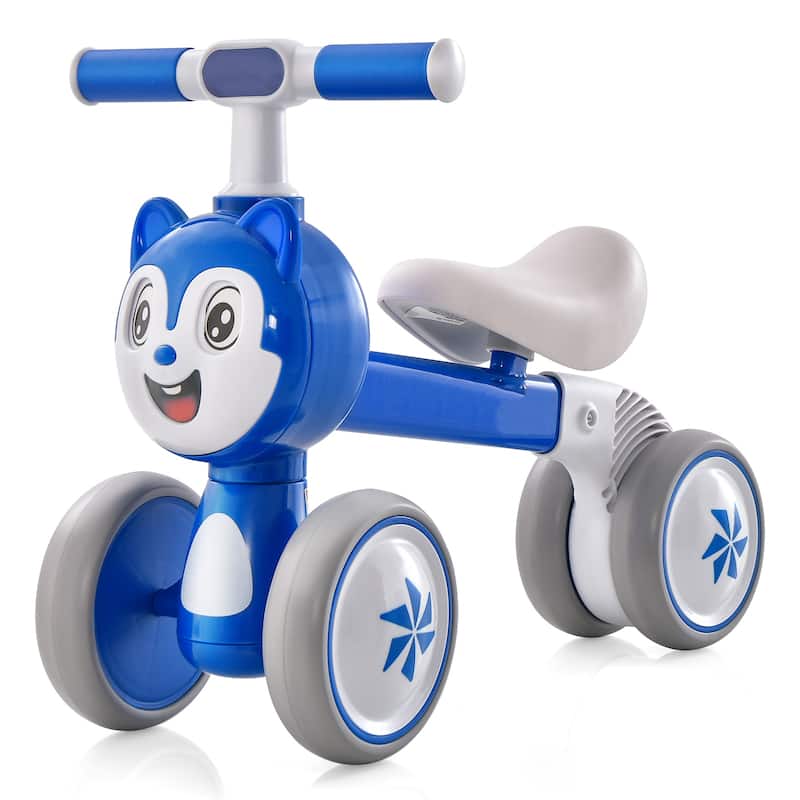 2-in-1 Blue Toddler Balance Bike with Carbon Steel Frame for Ages 10-36 Months Smooth Ride - 22" x 10.5" x 16" (L x W x H)