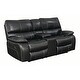 preview thumbnail 6 of 8, Faux Leather Padded Loveseat with Console
