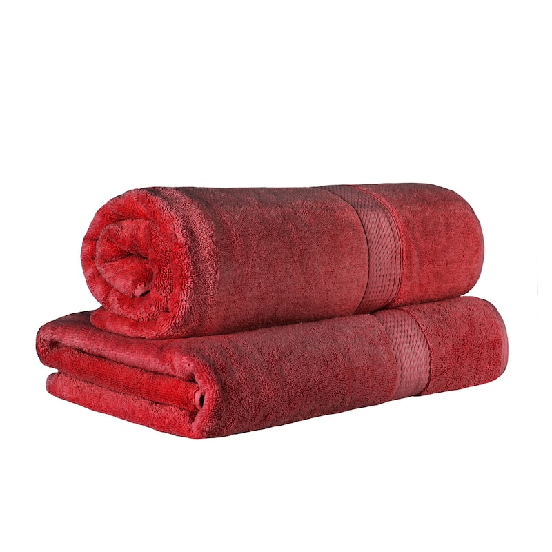 Superior Egyptian Cotton Pile Heavyweight Bath Sheet Set of 2