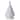 15in White Ceramic Christmas Tree  Hand Painted PreLit with Star