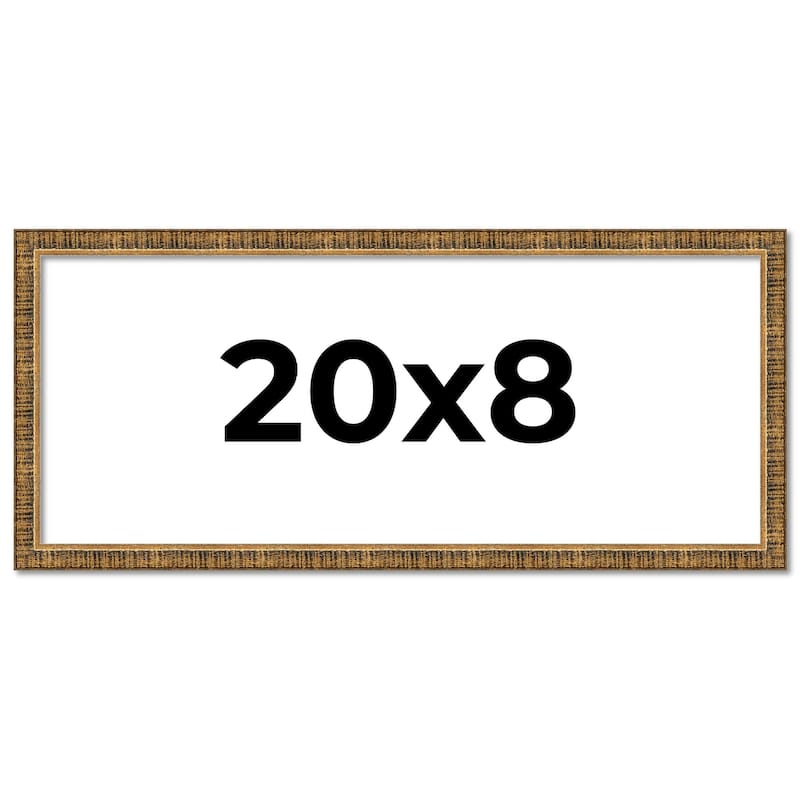20x8 Frame Gold Solid Wood Picture Frame - Complete Modern Photo Frame