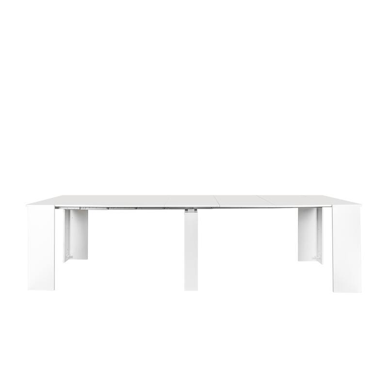 Roomfitters Modern Extendable Console Dining Table, Multifunctional Folding Table for Home or Outdoor Use