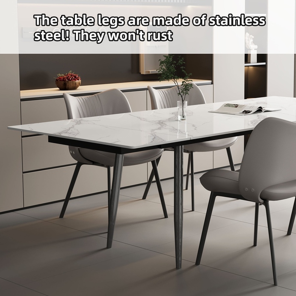 ※ Uo・ェ・oU　テリア※テーブル Amazon.com - Modern Dining Table, Seats 6-8, Extendable