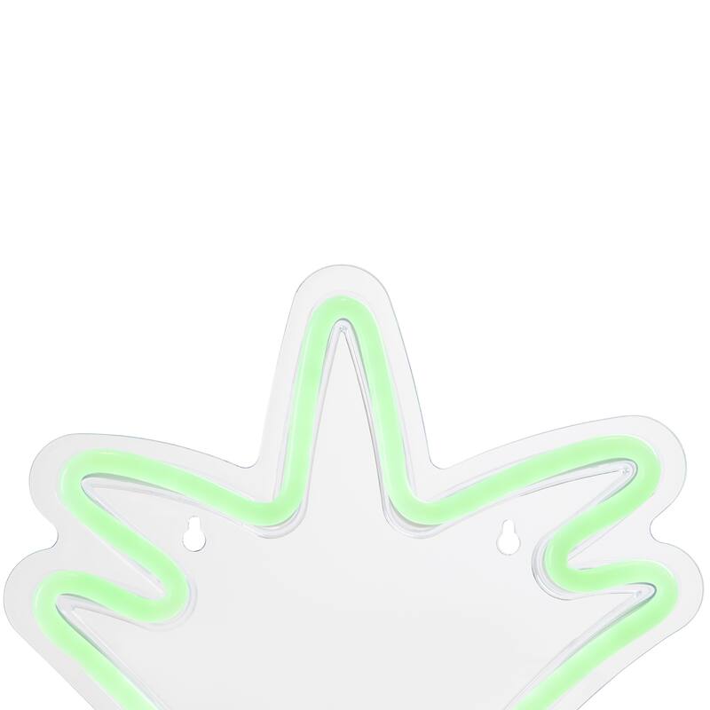 LED Pineapple Neon Lighted Wall Art - 16" - Yellow and Green