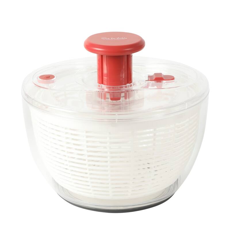 Sur La Table Kitchen Essential 6.3 Qt Salad Spinner, Fruit Wahser, Fruit Washing Bowl with Strainer, Vegertable Cleaner