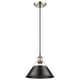 preview thumbnail 5 of 9, Golden Lighting Orwell Single Light 10" Wide Pendant in Aged Brass