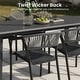 preview thumbnail 11 of 28, 9/11/13-Piece Patio Dining Set Outdoor All-Weather Aluminum Dining Table and Woven Twist Wicker Stackable Chairs