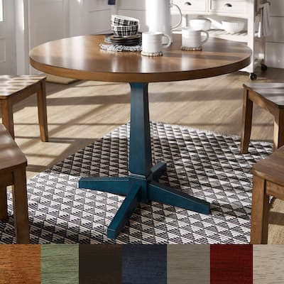 Eleanor Round Two-Tone Dining Table by iNSPIRE Q Classic