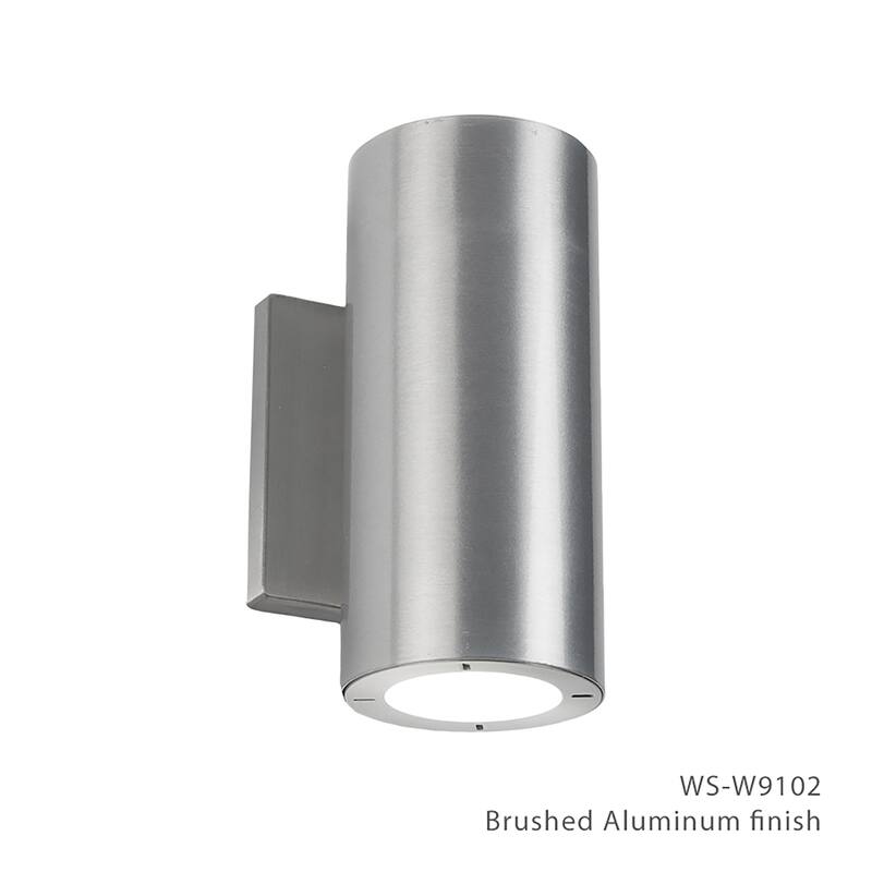 Vessel 6in LED Indoor or Outdoor Up or Down Wall Light 2700K - Aluminum-2700K - 8-inch