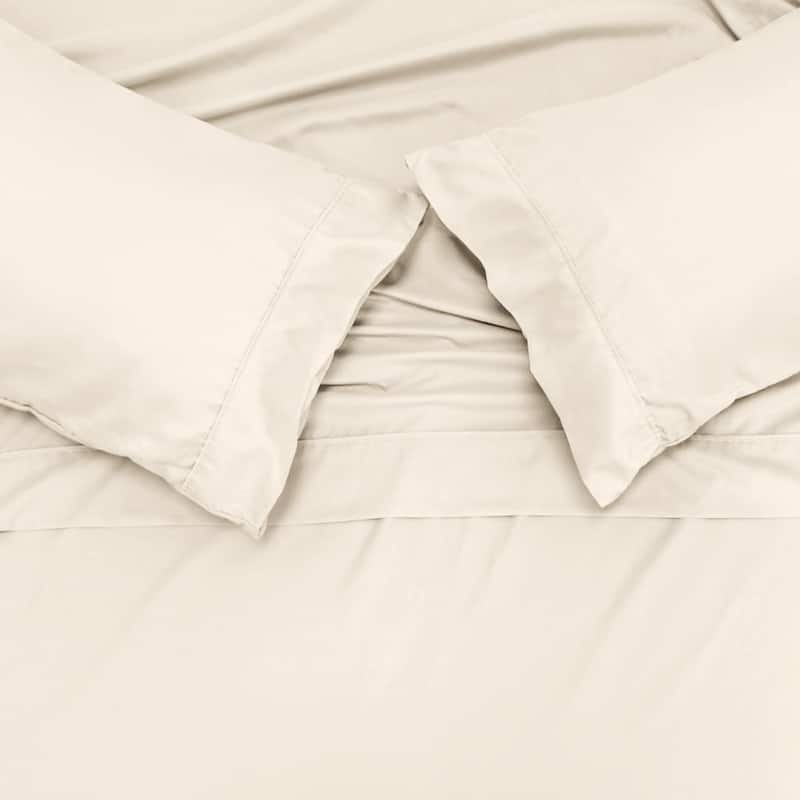 Jennifer Adams Lux Enzyme-Washed Triple-Brushed Signature Soft Sheet Set - Cal. King 4pc. - Ivory