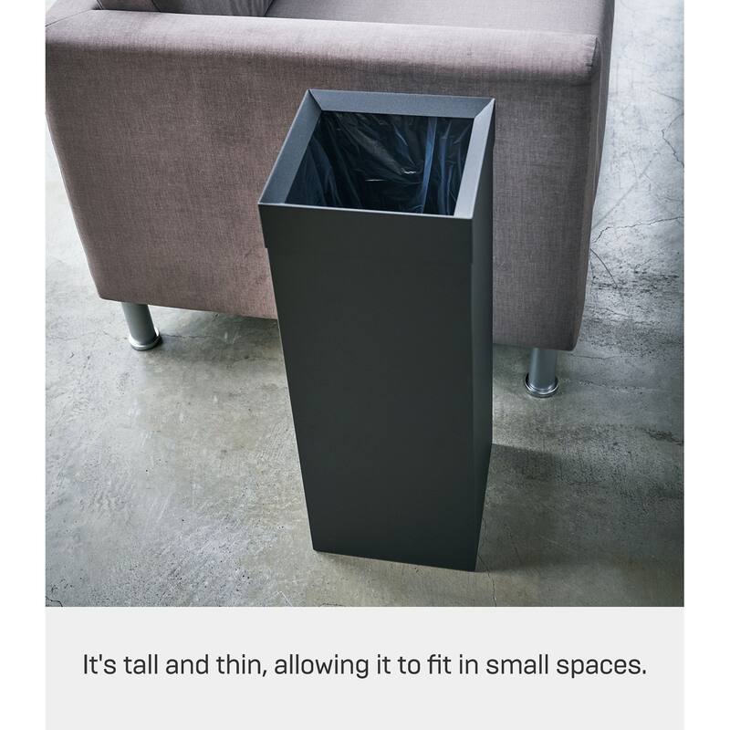 Yamazaki Home Trash Can, Steel, 7.25 gallons, 27 liters