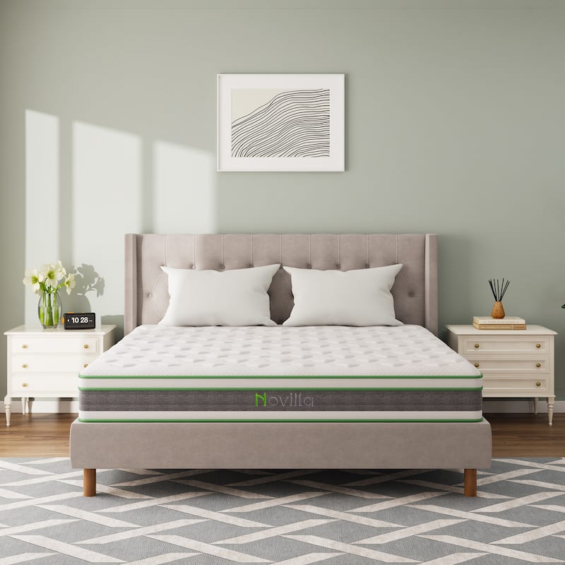 Novilla 10-inch Gel Memory Foam Innerspring Hybrid Mattress - Full
