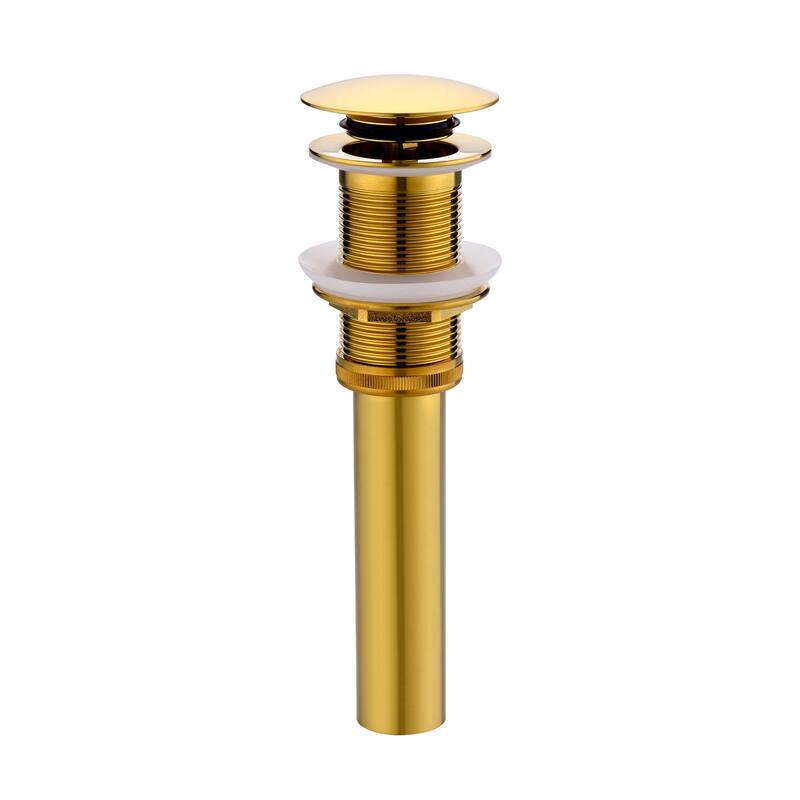 Luxier DS01-T Bathroom Sink Push Pop-Up Drain Stopper with No Overflow