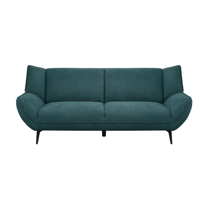 Logan Teal Blue Flared Arm Sofa