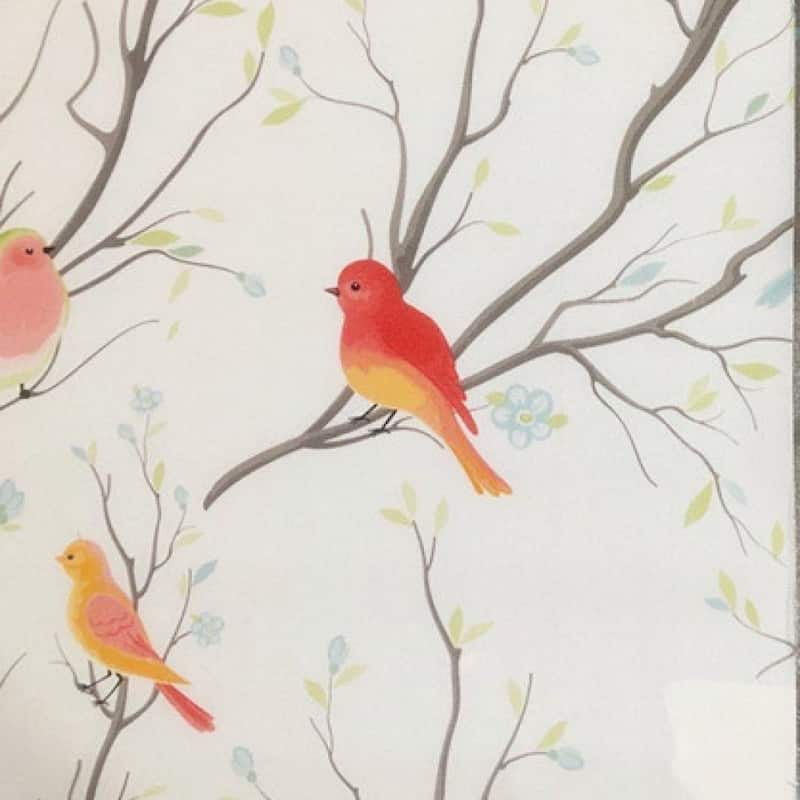 DCP Electrostatic Colorful birds Window Film，78.7*17.7in