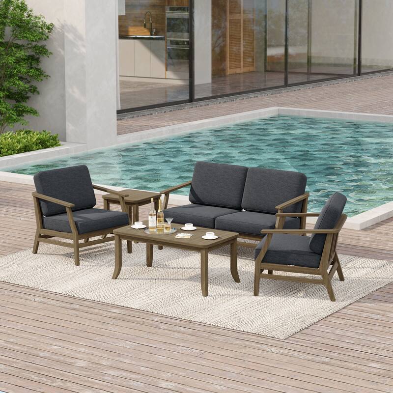 Outdoor Conversation Set Patio Chair, Loveseat with Tables
