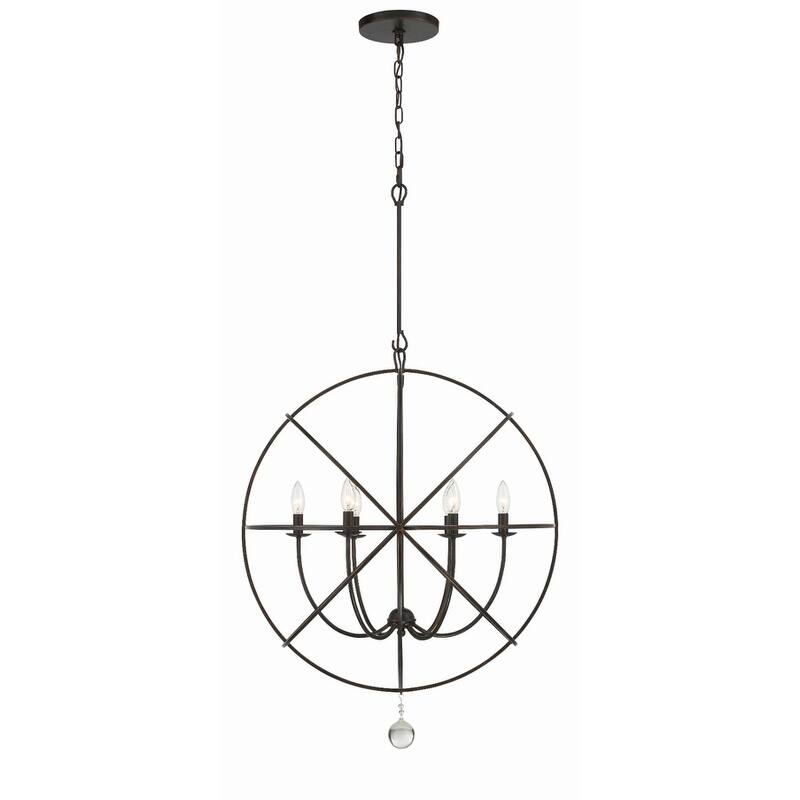 Crystorama Lighting Group Solaris 6 Light 28-1/2" Wide Cage Chandelier