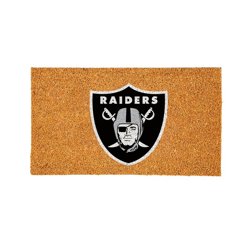 Coir Door Mat, 16"x 28", Las Vegas Raiders - 28" x 16"