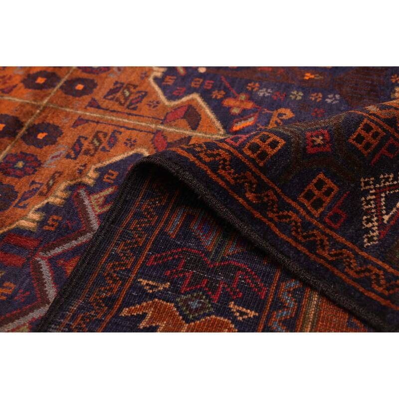 ECARPETGALLERY Hand-knotted Teimani Burnt Orange Wool Rug - 3'7 x 6'8