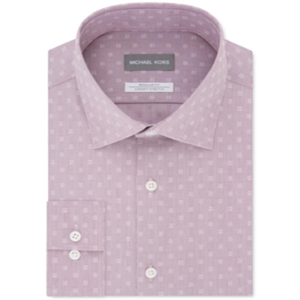 kors dress shirt Michael Ultra Wrinkle Free, Men's Regular Fit from the office and business travel to dinners Michael Kors Collection Split-Sleeve Satin