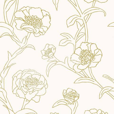 Peonies Removable Peel and Stick Wallpaper