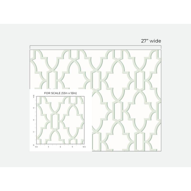 Luxe Haven Coastal Lattice Peel and Stick Wallpaper