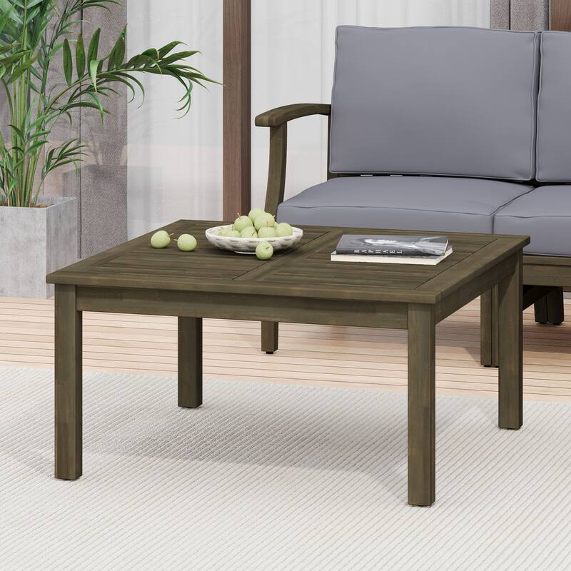 Perla Outdoor Acacia Wood Coffee Table by Christopher Knight Home