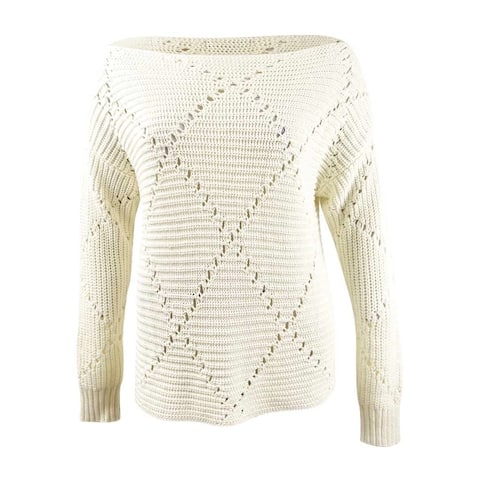 Rachel Rachel Roy Women's Elise Off-The-Shoulder Sweater (XXL, Ivory) - XXL