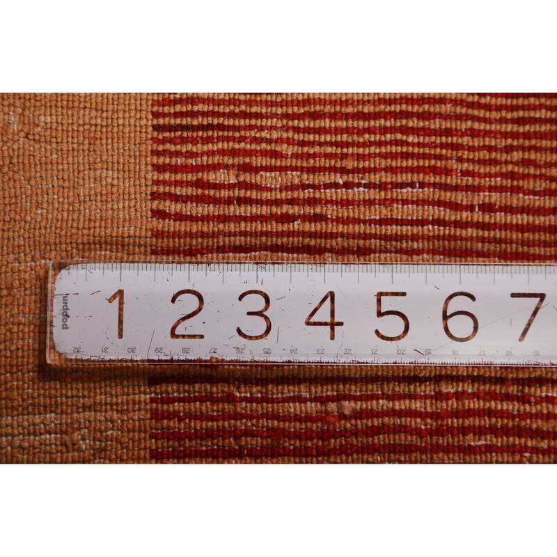 Modern Gabbeh Kashkoli Vegetable Dye Square Rug Handmade Wool Carpet - 10'10"x 11'2"