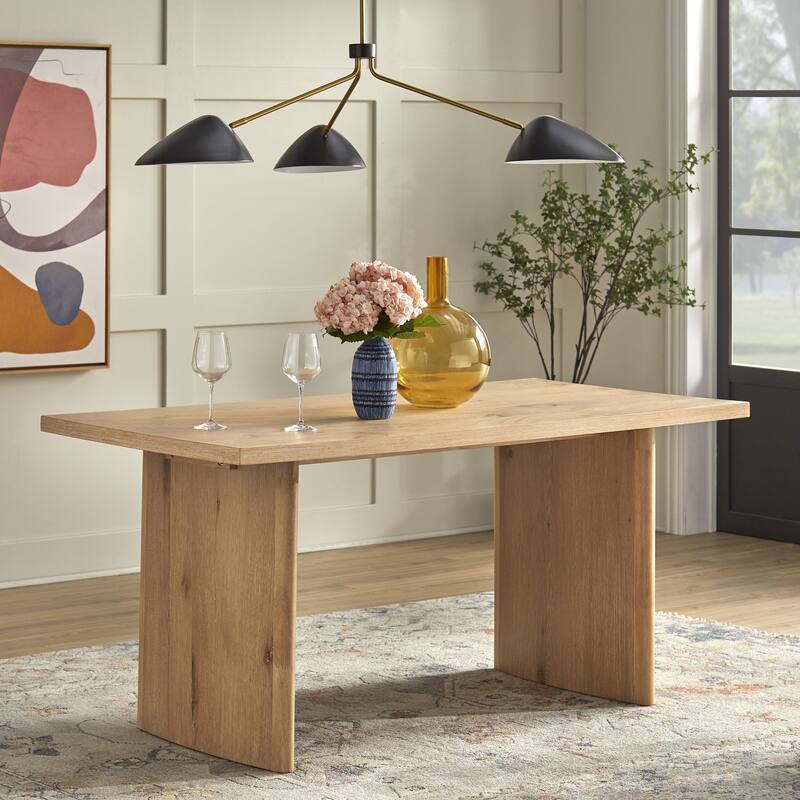 Lifestorey Blakely Dining Table - Weathered Light Oak Finish