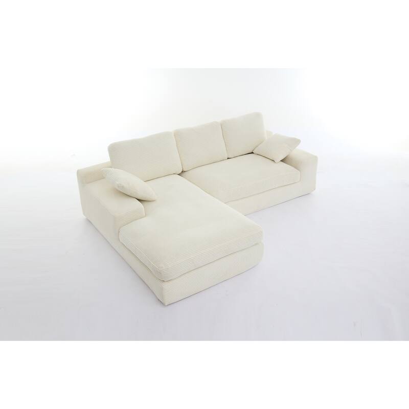 4-Seat Modular Sofa Set, Soft Upholstered Sleeper Couch, Reversible Chaise, Ideal for Living Room
