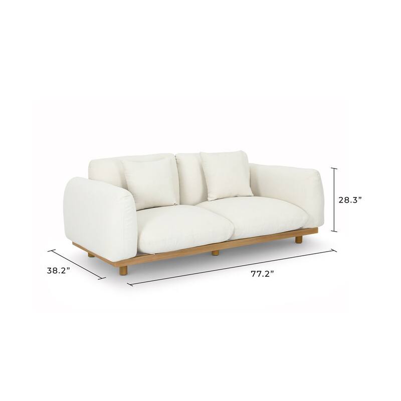 Studio London 4 Piece Outdoor Garden Sofa Set Aluminium Wood Effect