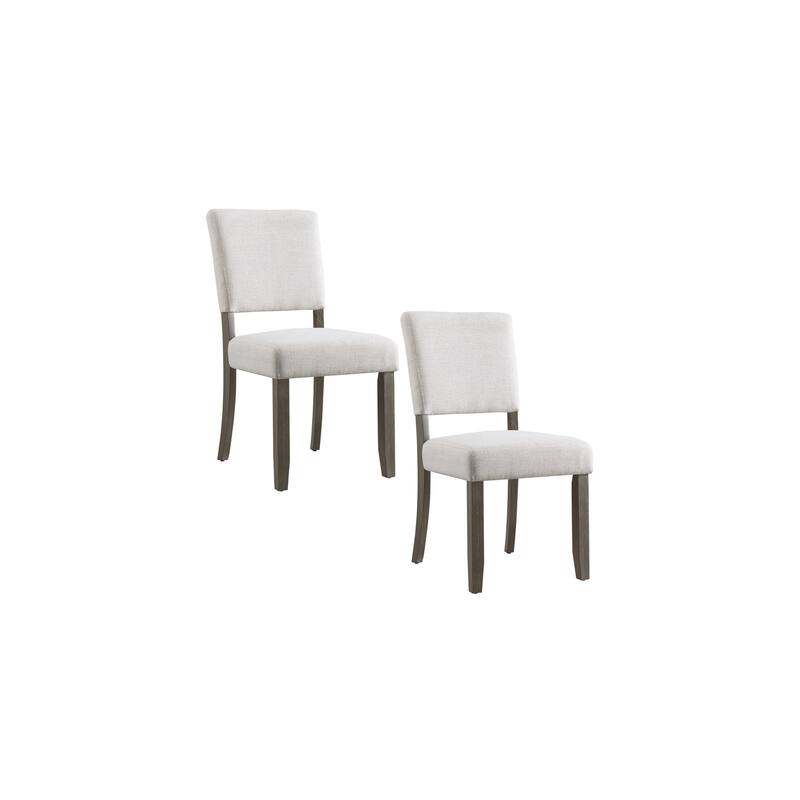 Modern Dining Chairs Set - Comfortable Upholstered Kitchen Chairs - Black Bean Finish - Set of 2 - 34