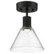 Option Matte Black / Seeded Glass