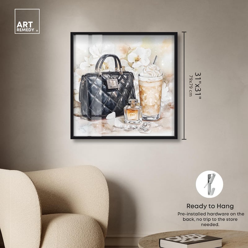 Trinkets and White Floral Shadowbox by Art Remedy